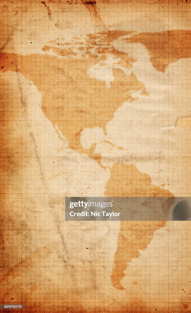 Vintage Map - North and South America