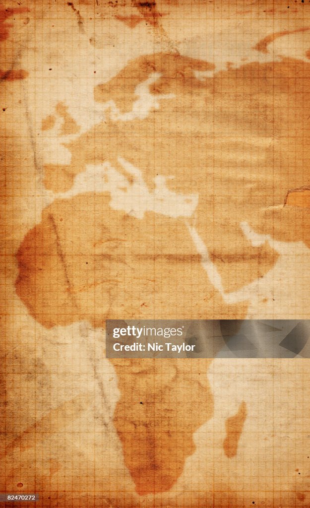 Vintage Map - Africa, Europe