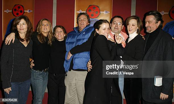 Catherine Keener, Jennifer Aniston, Nicole Holofcener, Tom Bernard, Frances McDormand, Michael Barker, co-President of Sony Pictures Classics and...