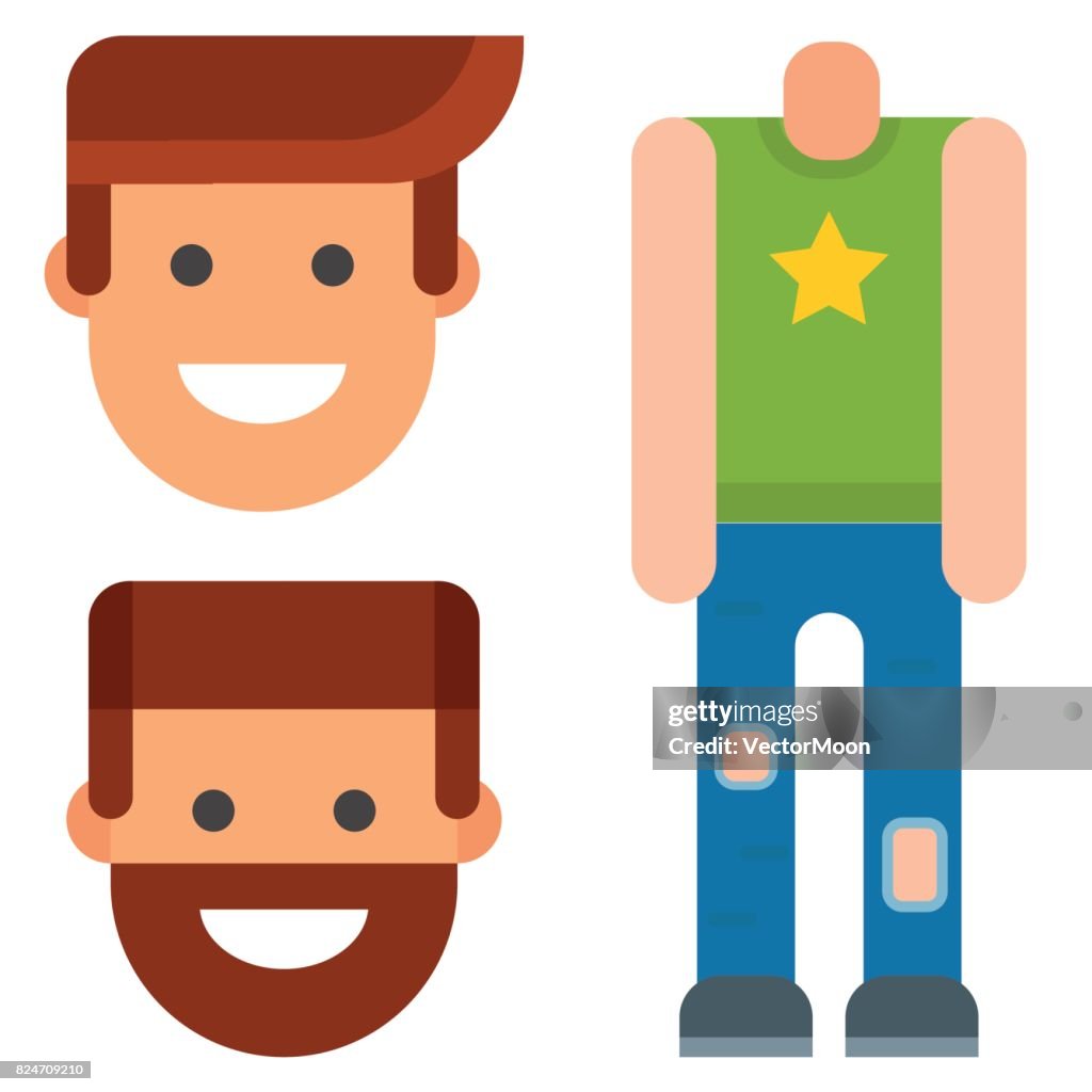 Man Constructor Body Avatar Creator Vector Cartoon Character Creation Spare  Parts Spares Animation High-Res Vector Graphic - Getty Images