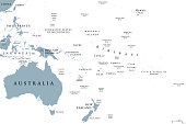 Oceania political map