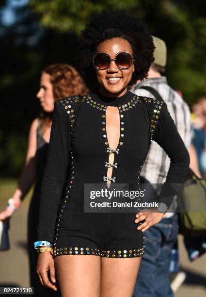 Festival goer is seen during the 2017 Panorama Music Festival Day 3 at Randall's Island on July 30, 2017 in New York City.