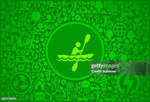 paddleboat environment green vector icon pattern - paddle boat stock illustrations