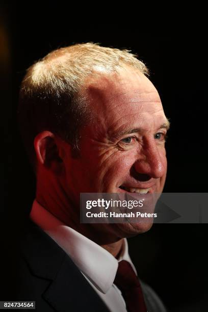 Opposition Leader Andrew Little is interviewed on the campaign trail at Massey University, Albany Campus on July 31, 2017 in Auckland, New Zealand....