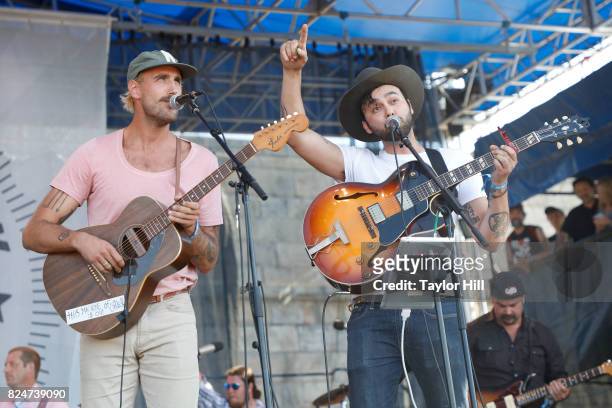 Rayland Baxter and Shakey Graves perform during the 2017 Newport Folk Festival at Fort Adams State Park on July 30, 2017 in Newport, Rhode Island.