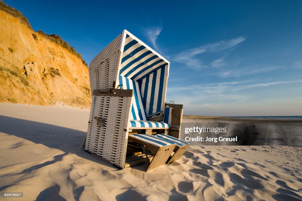 Wicker beach chair