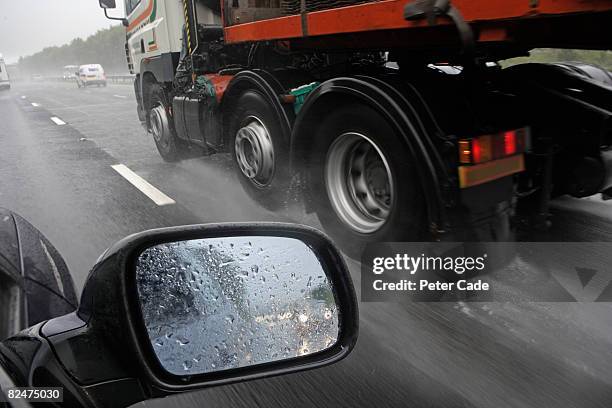 view from moving car of motorway - overtaking stock pictures, royalty-free photos & images