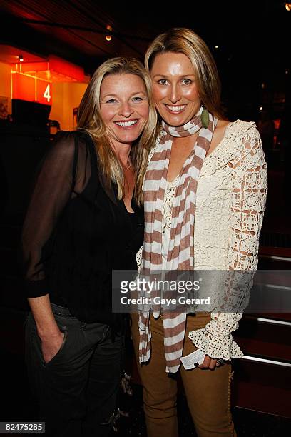 Actress Tammy Macintosh and actress Allison Cratchley arrive for the opening night of `Tell me on a Sunday' at the Seymour Centre on August 20, 2008...