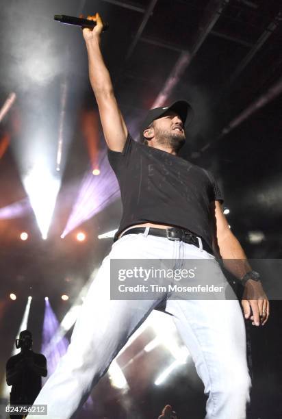 Luke Bryan performs during Watershed 2017 at the Gorge Amphitheatre on July 30, 2017 in George, Washington.