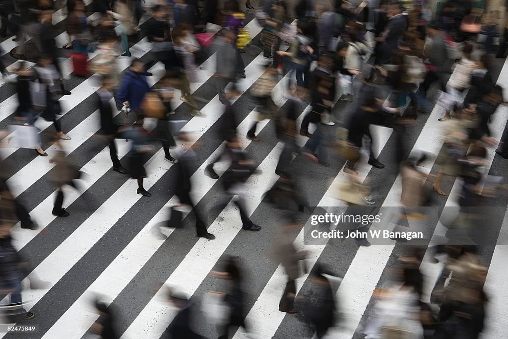 Commuters in rush hour 