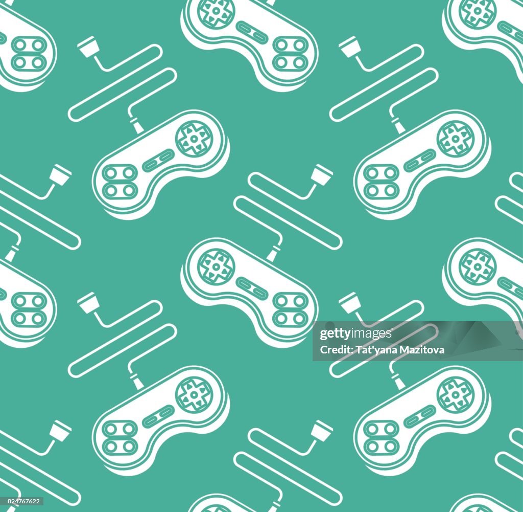 Joystick Seamless Pattern Gamepad Ornament Videogame Controller Texture ...