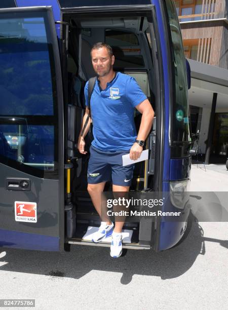 Coach Pal Dardai of Hertha BSC during a training camp on July 31, 2017 in Schladming, Austria.