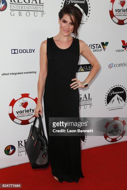 Actor Tiffany Michelle attends the 7th Annual Variety - The Children's Charity Of Southern California Texas Hold 'Em Poker Tournament at Paramount...
