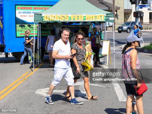 Eddie Van Halen and wife Janie Liszewski are seen on July 30, 2017 in Los Angeles, California.
