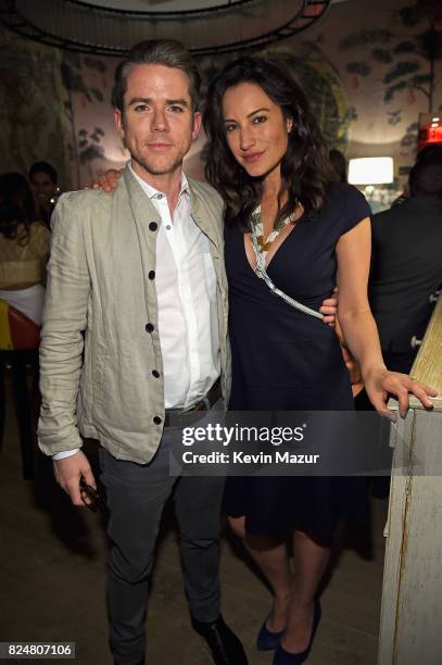 Actors Christian Campbell and America Olivo The Last Tycoon New York Special Screening & VIP Reception at the Whitby Hotel on July 25, 2017 in New...