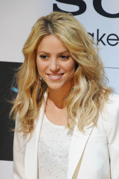 Shakira attends a Sony commercial event during the FIFA World Cup on June 8, 2010 in Sandton, South Africa. The song 'Waka Waka' by Shakira...