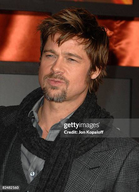 Actor Brad Pitt arrives at the 13th ANNUAL CRITICS' CHOICE AWARDS at the Santa Monica Civic Auditorium on January 7, 2008 in Santa Monica, California.