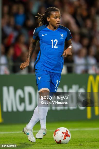 Elodie Thomas of France women during the UEFA WEURO 2017 quarter finale match between England and France at The Adelaarshorst on July 30, 2017 in...