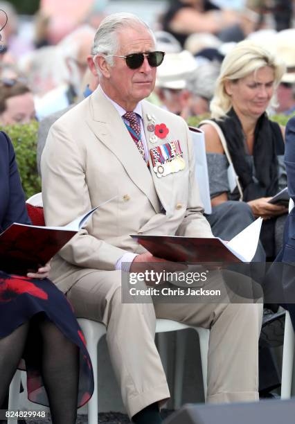 Prince Charles, Prince of Wales attends the Welsh National Service of Remembrance at the Welsh National Memorial Park to mark the centenary of...