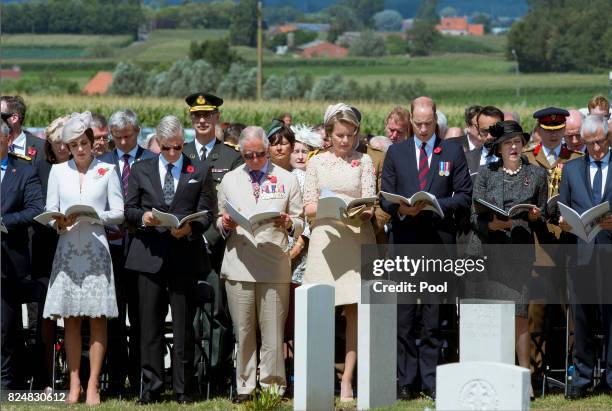 Catherine, Duchess of Cambridge, King Philippe of Belgium, Prince Charles, Prince of Wales, Queen Mathilde of Belgium, Prince William, Duke of...