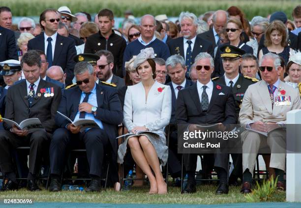 Catherine, Duchess of Cambridge during a ceremony at the Commonwealth War Graves Commisions's Tyne Cot Cemetery on July 31, 2017 in Ypres, Belgium....