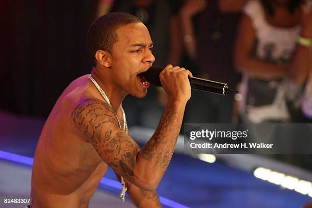 Bow Wow performs at the taping of the 2,000th episode of "106 & Park" at the BET studios on August 19, 2008 in New York City.