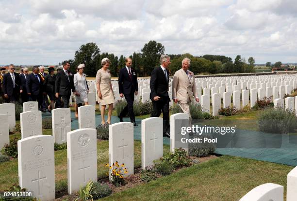 Prince Charles, Prince of Wales, King Philippe of Belgium, Prince William, Duke of Cambridge, Queen Mathilde of Belgium, Catherine, Duchess fo...