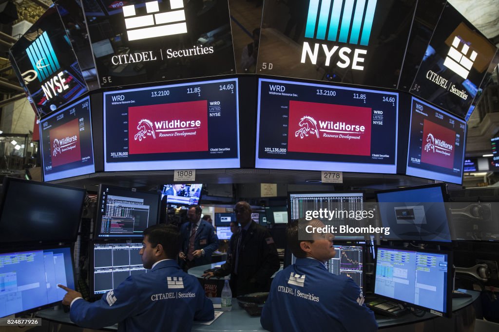 Trading On The Floor Of The NYSE As U.S. Stocks Mixed While Dollar Adds To Monthly Drop