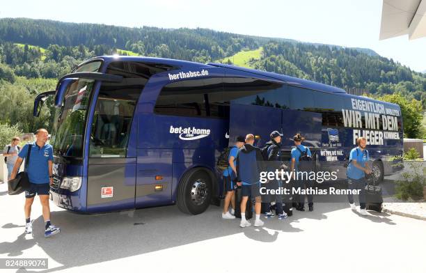 Hertha BSC team bus during the training camp on august 31, 2017 in Schladming, Austria.