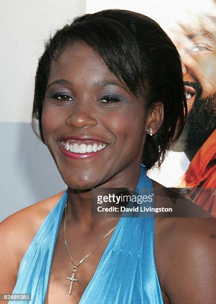Jasmine Plummer attends the world premiere of The Weinstein Company's "The Longshots" at the Majestic Crest Theatre on August 20, 2008 in Westwood,...