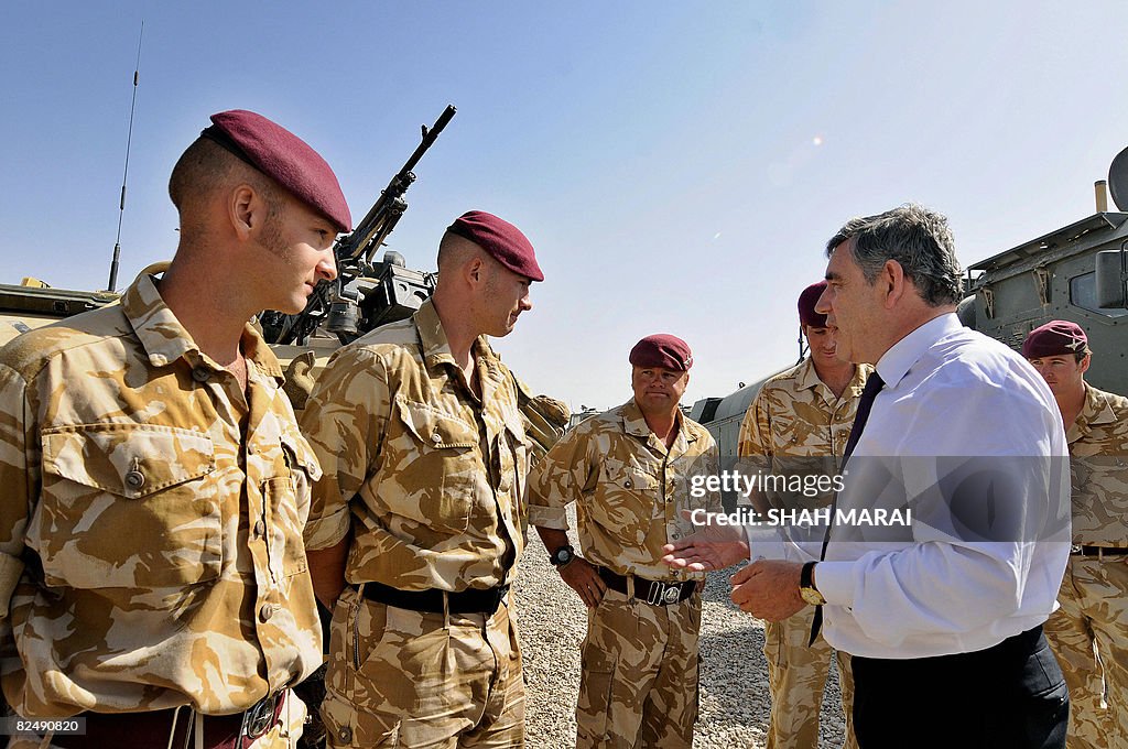 British Prime Minister Gordon Brown (R)