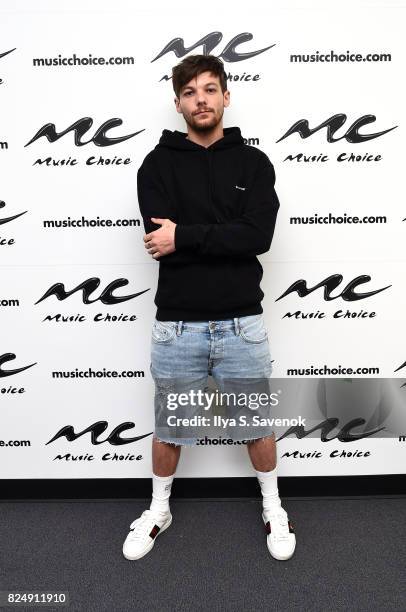 Musician Louis Tomlinson visits Music Choice on July 31, 2017 in New York City.