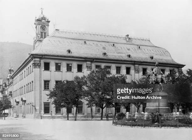 The Heidelberg Old University or 'Domus Wilhelmina' on University Square, circa 1930. Built by Johann Adam Breunig in 1735, it later became the seat...