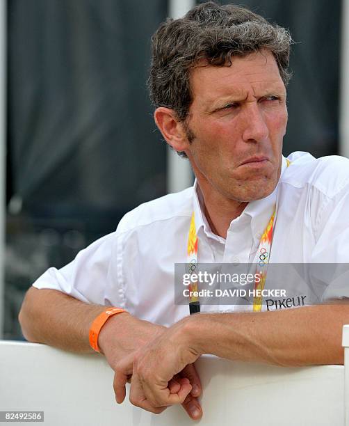 Former German equestrian rider, Ludger Beerbaum, is pictured at the equestrian facilities at Sha Tin in Hong Kong on August 21, 2008 just hours ahead...