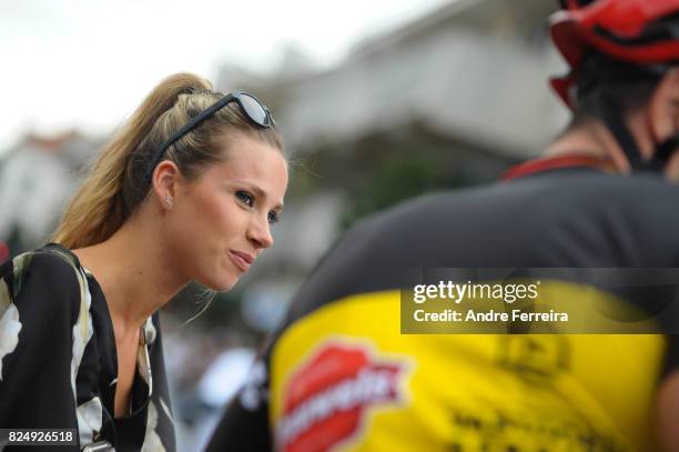 Marion Rousse during the Criterium de Longjumeau on July 31, 2017 in Longjumeau, France.