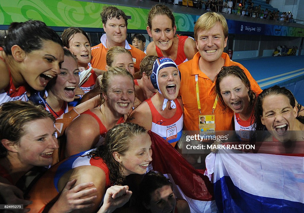 Prince Willem-Alexander (R) of Netherlan