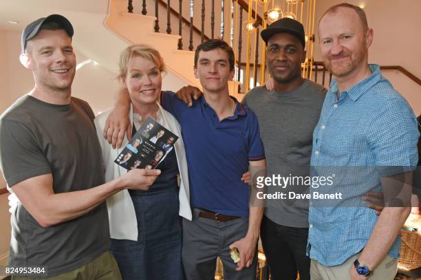 Cast members Russell Tovey, Sara Crowe, Fionn Whitehead, Kadiff Kirwan and co-director Mark Gatiss attend a performance of "Queers: One Voice -...