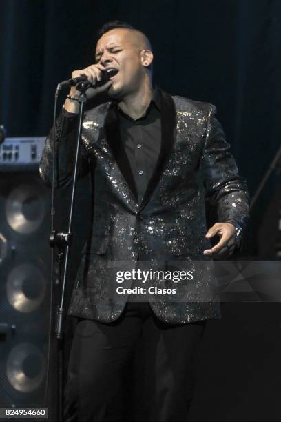 Singer Yuri Toro of Colombian band Niche performs during a show at Metropolitan Theater on July 29, 2017 in Mexico City, Mexico.