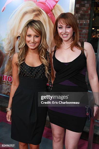 Ashley Tisdale and Jennifer Tisdale at Columbia Pictures Premiere of 'The House Bunny' on August 20, 2008 at the Mann Village Theatre in Westwood, CA.