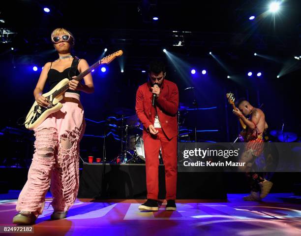 Musician JinJoo Lee, singer Joe Jonas, and musician Cole Whittle of DNCE perform at JBL Fest, an exclusive, three day music experience hosted by JBL...