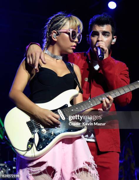 Musician JinJoo Lee and singer Joe Jonas of DNCE perform at JBL Fest, an exclusive, three day music experience hosted by JBL at The Joint inside the...