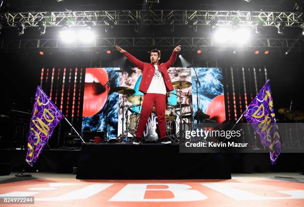 Singer Joe Jonas of DNCE performs at JBL Fest, an exclusive, three day music experience hosted by JBL at The Joint inside the Hard Rock Hotel &...