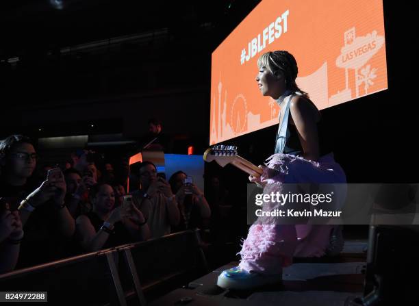 Musician JinJoo Lee of DNCE performs at JBL Fest, an exclusive, three day music experience hosted by JBL at The Joint inside the Hard Rock Hotel &...