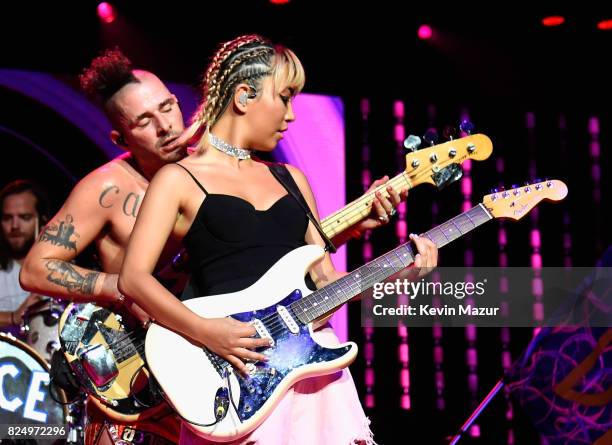 Musicians Cole Whittle and JinJoo Lee of DNCE perform at JBL Fest, an exclusive, three day music experience hosted by JBL at The Joint inside the...