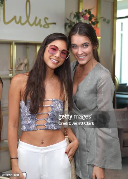 Amanda Li-Paige and Olivia Mae Pickren attend Lulus.com Style Society Event on July 29, 2017 in West Hollywood, California.