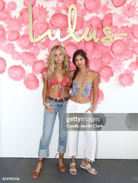 Bree Lynn Kleintop and Amanda Li-Paige attend Lulus.com Style Society Event on July 29, 2017 in West Hollywood, California.