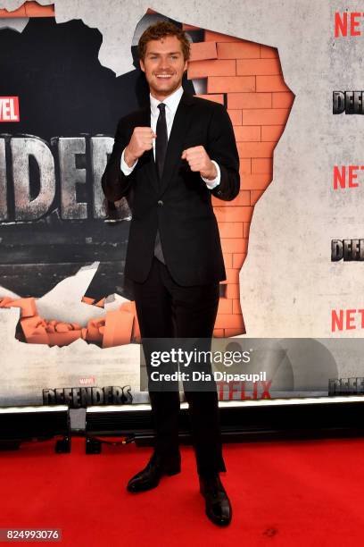 Finn Jones attends the "Marvel's The Defenders" New York Premiere at Tribeca Performing Arts Center on July 31, 2017 in New York City.