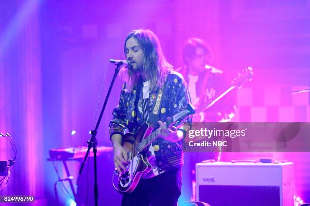Episode 0715 -- Pictured: Kevin Parker of Musical Guest Tame Impala performs "Love/Paranoia" on July 31, 2017 --
