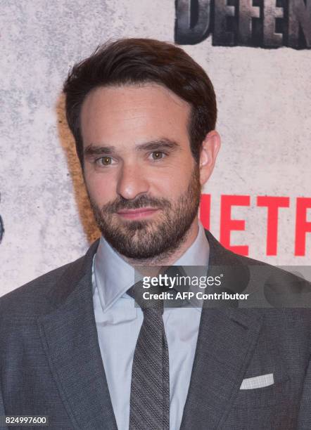 Charlie Cox arrives for the Netflix premiere of Marvel's "The Defenders" on July 31, 2017 in New York. / AFP PHOTO