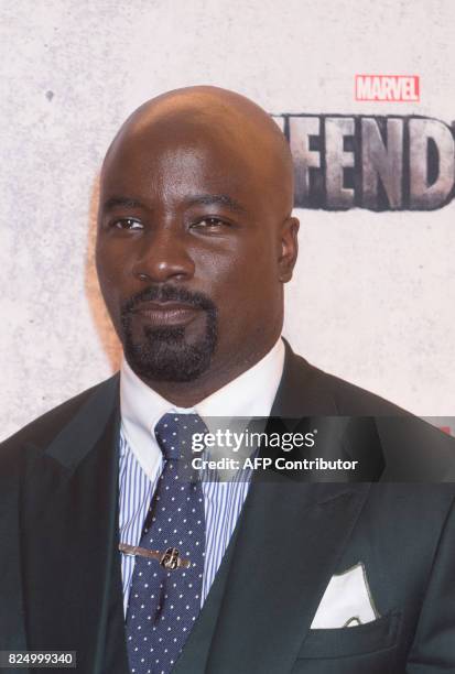 Mike Colter arrives for the Netflix premiere of Marvel's "The Defenders" on July 31, 2017 in New York. / AFP PHOTO